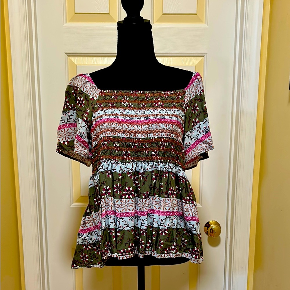 Floral Patterned Women's Top